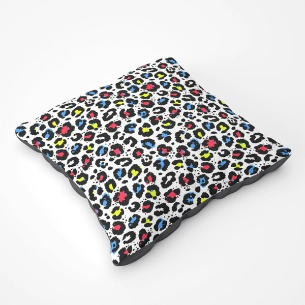 Warren Reed Coloured Leopard Print Floor Cushion