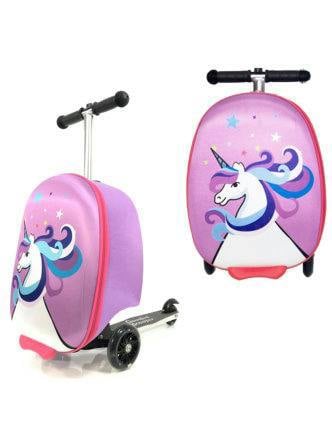 Children's Suitcase with Fold Down Scooter