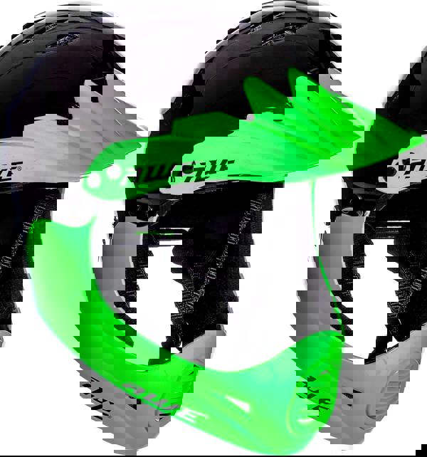 AweBlaze 16+/Adult Full Face BMX Bike Helmet Medium 55-58cm Black/Green