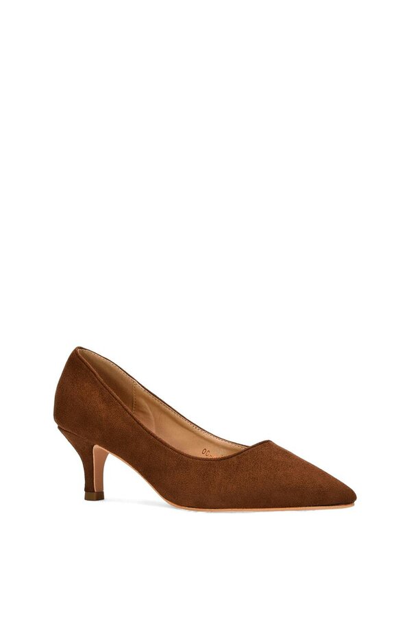 XY LONDON Pointed Toe Low Stiletto Kitten High Heel Court Shoes