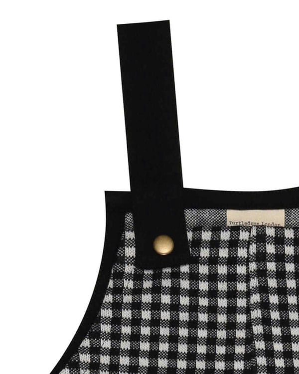 Black Jacquard Check Print Dungarees - image 5