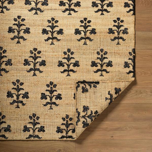Livabliss Fiorina-Hand Woven Beige Charcoal Jute Wool Modern Rug