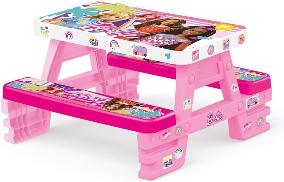 Dolu Barbie Picnic Table for 4 - Pink