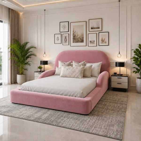 Paradise Beds Oval Padded Bed frame