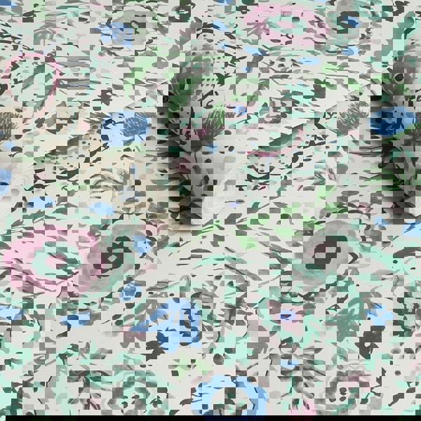 Joules Festival Flowers Print Wallpaper - Cream/Multi - 10m