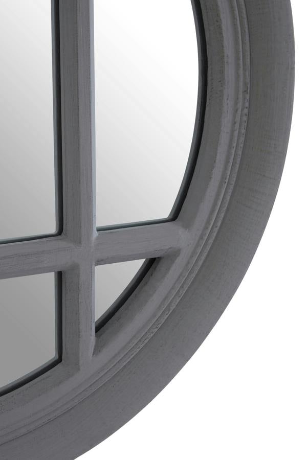 Interiors by Premier Hawthorne Antique Grey Round Wall Mirror