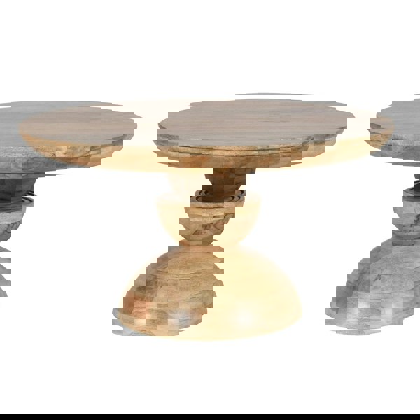 IH Design Valor Mango Wood Pedestal Round Coffee Table
