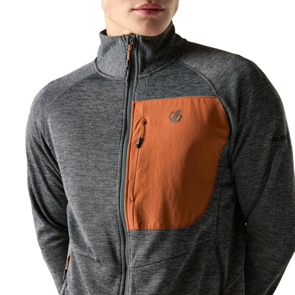Dare 2B Mens Torrek II Fleece Jacket - Magnet/Arabian Spice - 