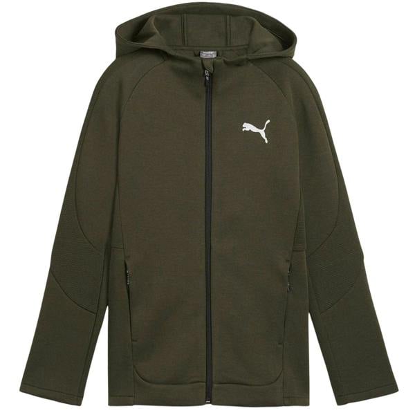 Puma Childrens/Kids Evostripe Full Zip Hoodie - Dark Olive - 