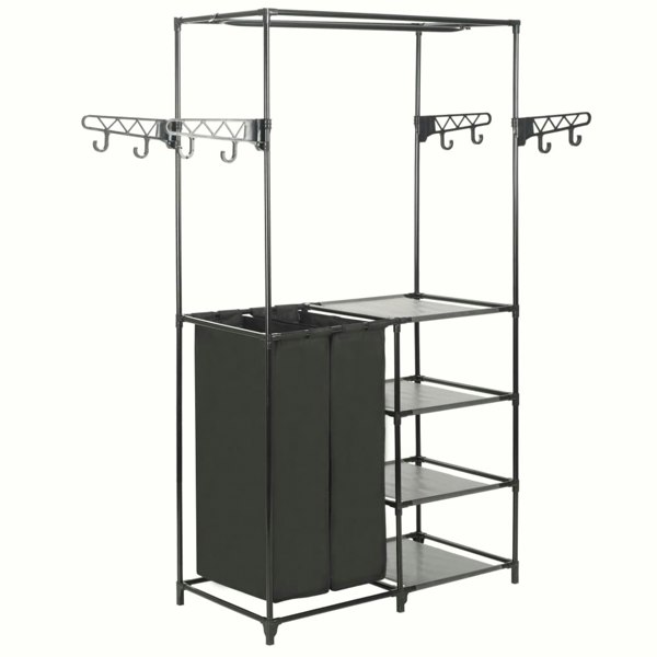 Berkfield Clothes Rack Steel and Non-woven Fabric 87x44x158 cm Black