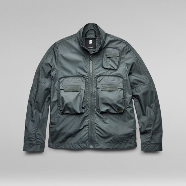 G-Star Raw Overshirt Bound Pocket Track Bomber Jacket - Grey