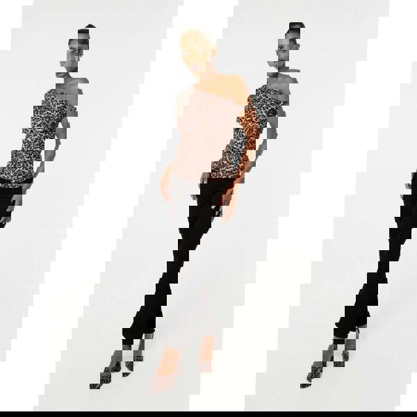 Pink Vanilla Printed Twist Shoulder Top