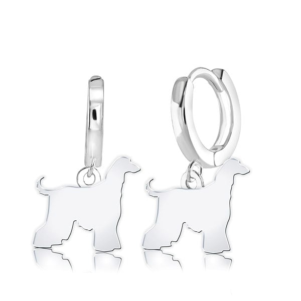 Mylee London Afghan Hound Silhouette Silver Earrings