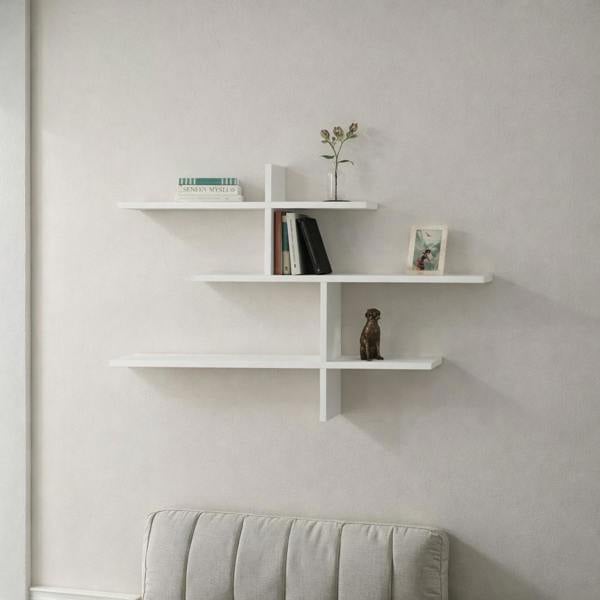 Decortie Leo 3 Tier Floating Wall Shelf (H) 80.5cm
