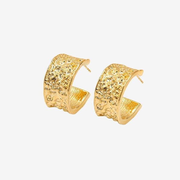 Uchi & Soto Kin Molten Gold Hoop Earrings