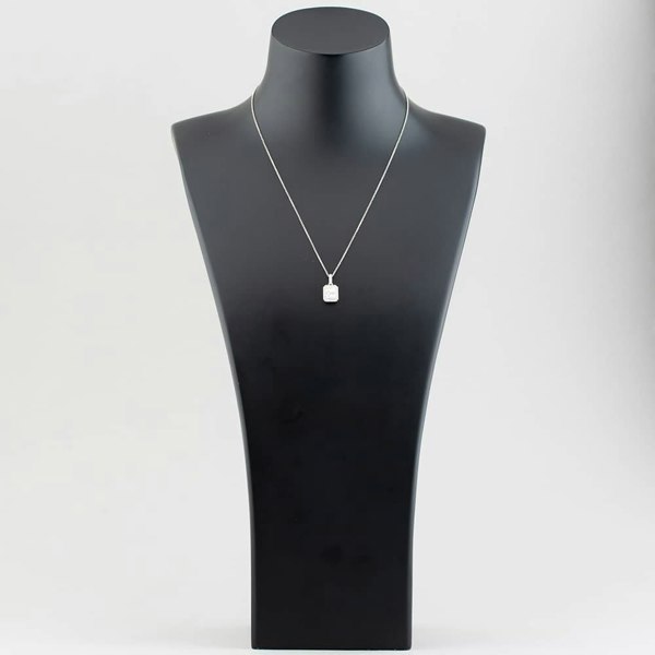 T. H. Baker 18ct White Gold Emerald & Brilliant Cut Diamond Octagonal Pendant Necklace P27616GW18DD