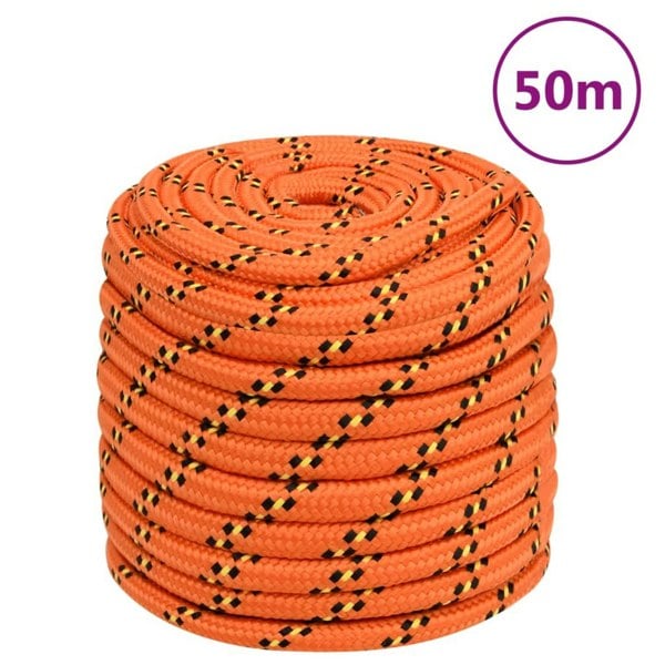 Berkfield Boat Rope Orange 16 mm 50 m Polypropylene