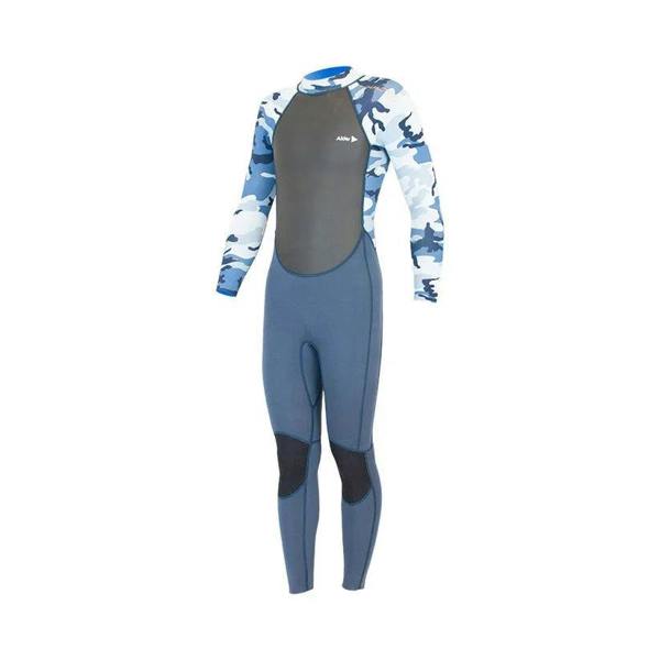 Alder Impact Junior 3/2 Full Length Kids Wetsuit - Blue Camo
