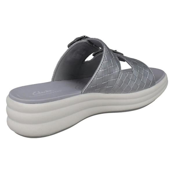 Clarks Ladies Clarks Cloudsteppers Woven Mule Sandals Drift Buckle