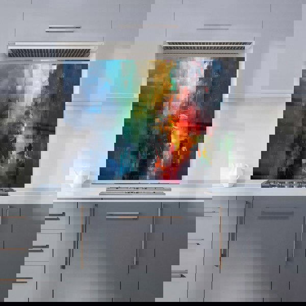 Warren Reed - Designer Colourful Chaos: Urban Dreamscape Kitchen Splashback