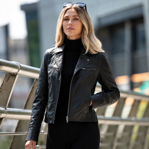 Ashwood 'Eva' Ladies  Ashwood Leather Biker Jacket: AWL-1991