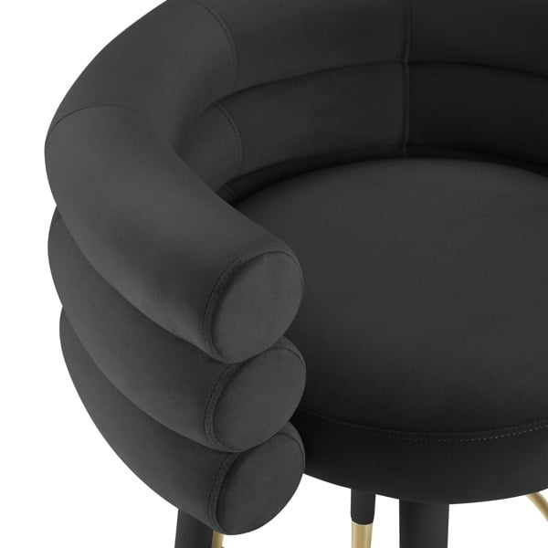 Furniture Edit Betty Black Velvet Counter Stool