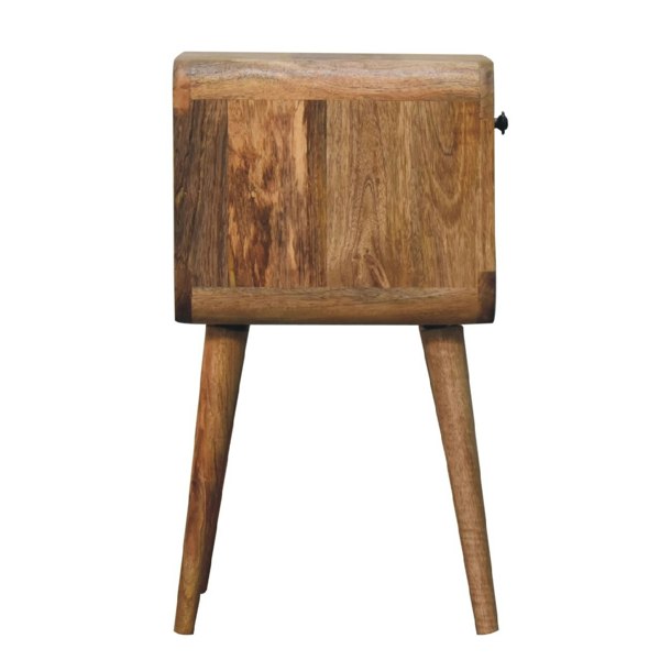 Artisan Furniture Solid Wood Mini Oak-ish Curve Lower Bedside