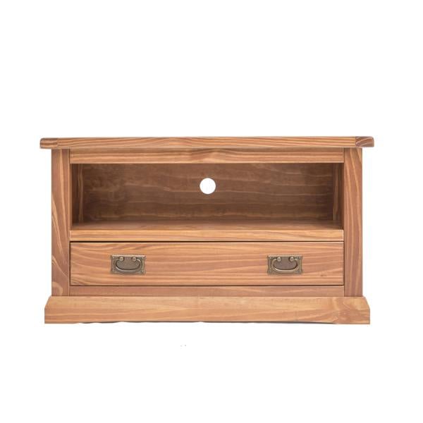Tirolo Lacquered 1 Drawer TV Cabinet Brass Drop Handle