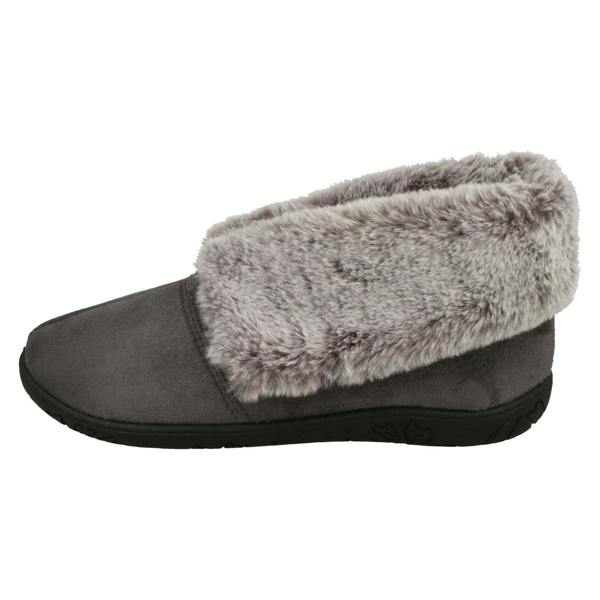 Padders Ladies Padders Faux Fur Cuffed Slippers Esme