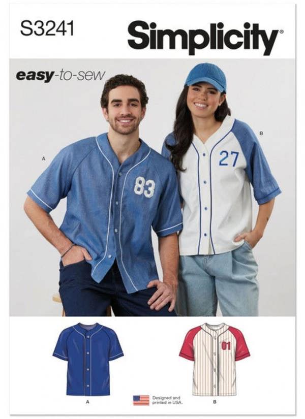 Simplicity Sewing Pattern 3241, Tops for Men, Women, A (XS-S-M-L-XL-XXL) - Easy