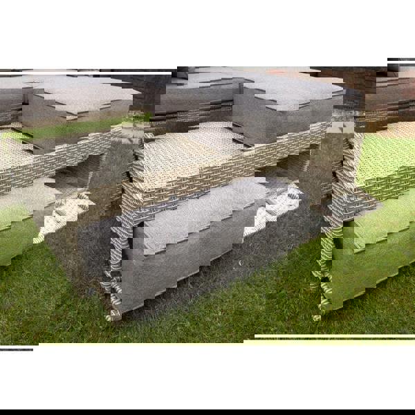 Amiens Rattan Twin Sun Lounger Bed Latte The Garden Furniture Shop