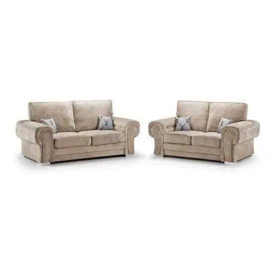 Snug Furniture Verona Beige 3+2 Full-Back Sofa Set