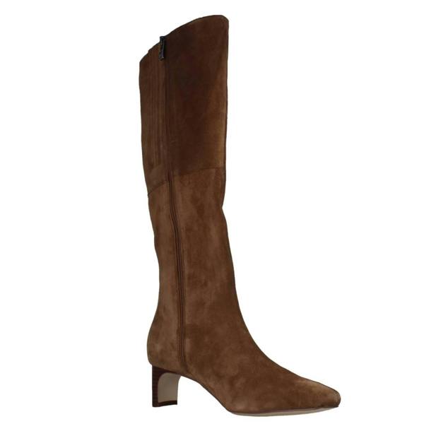 Clarks Ladies Clarks Thin Block Heeled Knee High Boots Edina Tall