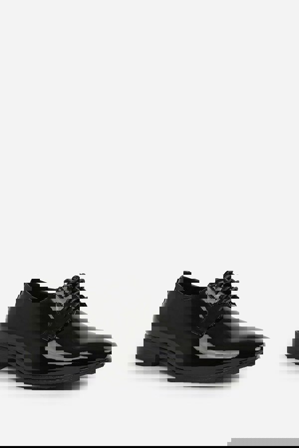Where's That From David Lace Up Derby Formal Dress Work Shoes in Black Patent