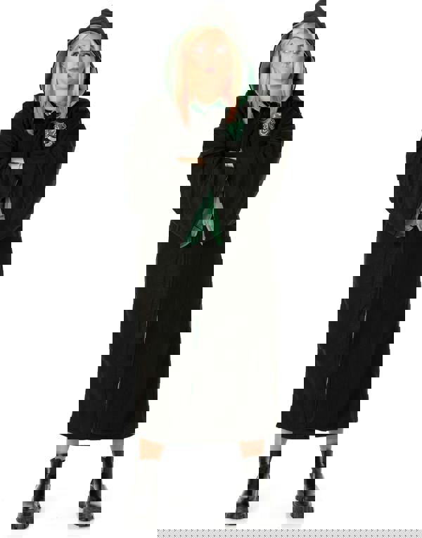 Harry Potter Unisex Black Gryffindor, Slytherin, Hufflepuff, Ravenclaw Gown (One Size)