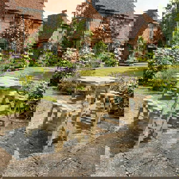 Arbor Garden Solutions Victoria Picnic Table and Benches Set