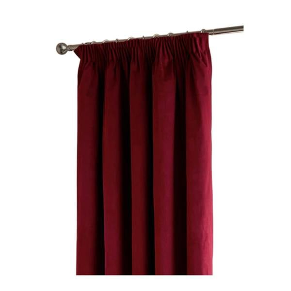 Furn Ultimate Velvet Eyelet Curtains - Burgundy - 