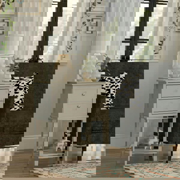 Dorel Home Franklin Accent Table with 2 Drawers Taupe