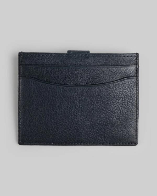 Steel & Jelly Leather Card Holder With Popper Fastening