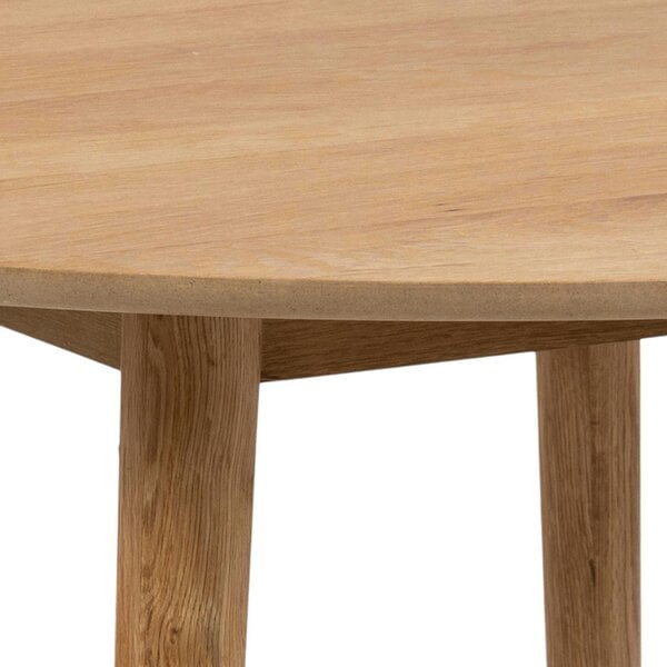 Wyld Haus Debrecen Solid Oak and Olive Green Round Dining Table + 4 Dining Chairs