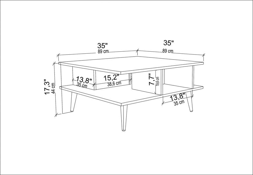 Decorotika Akya 90 cm Coffee Table with Storage&nbsp;