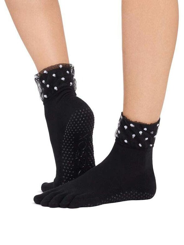 ToeSox Melody Full Toe Yoga Socks - Black