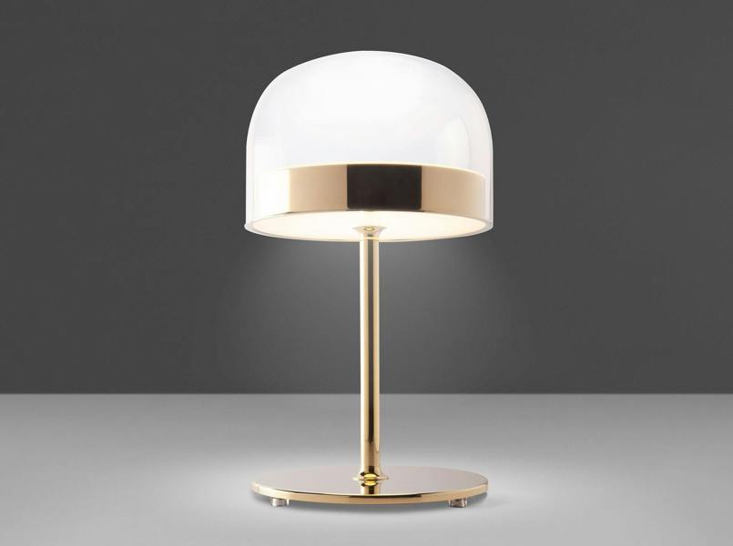 Angel Cerdá Table Lamp in Steel and Transparent Glass 8066