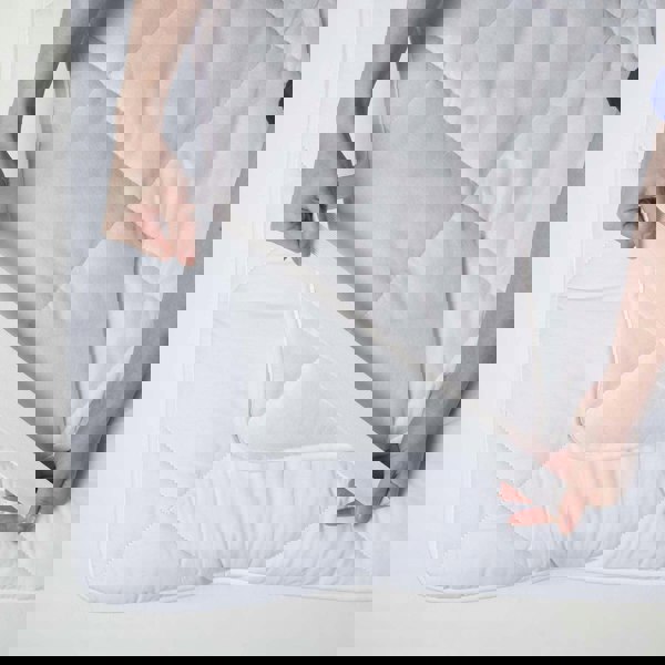 HOMESCAPES Luxury Extra Thick 500 GSM Cotton Mattress Topper Euro Size