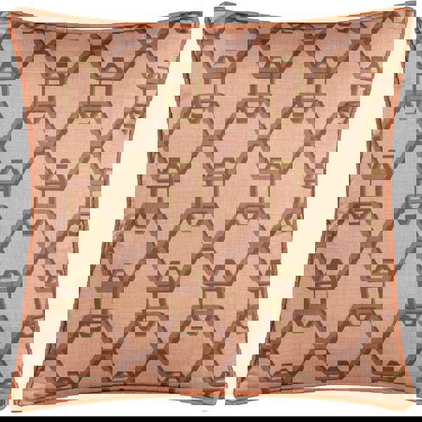 Paoletti Carnaby Satin Chain Geometric Cushion Cover - Pink