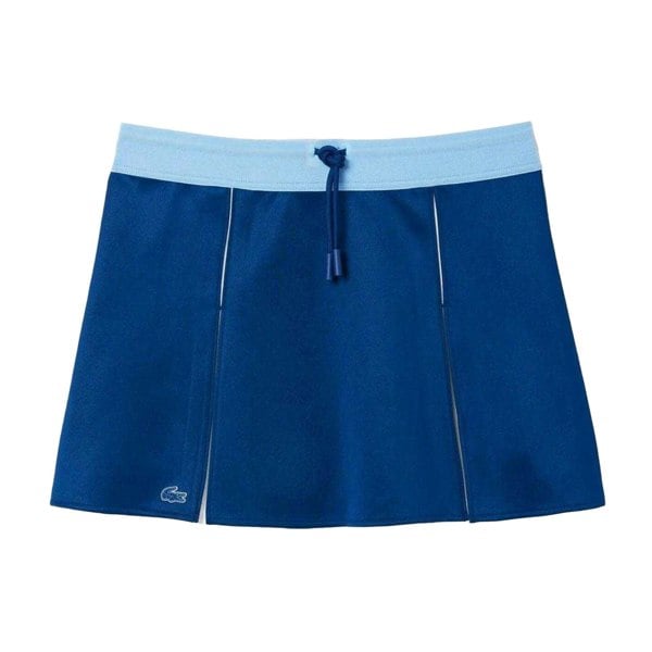 Lacoste Women's Colour Block Interlock Adjustable Skirt - Blue/White