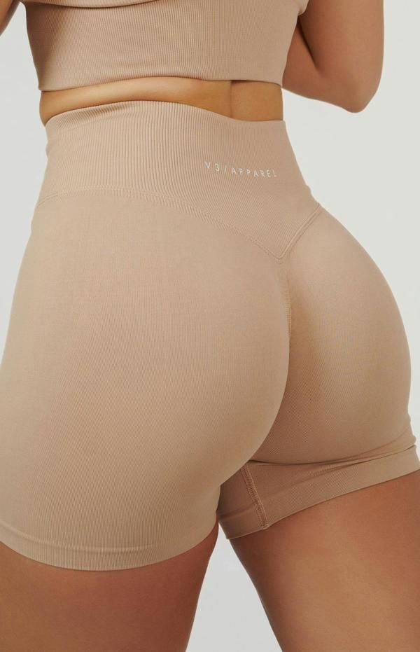 V3 Apparel Form Seamless Scrunch Shorts & Sports Bra Set - Dusty Pink