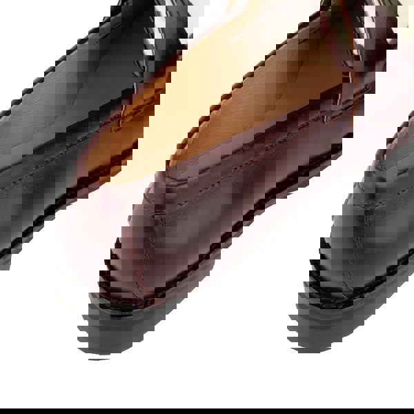 Embassy London Kay - Burgundy & Cream - Women's leather dressy almond toe loafer in Burgundy & Cream