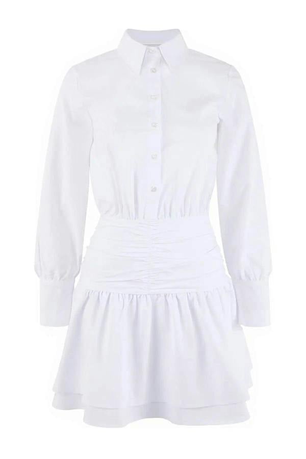 WOVCOR Mini Poplin Woven Dress with Waist Detail