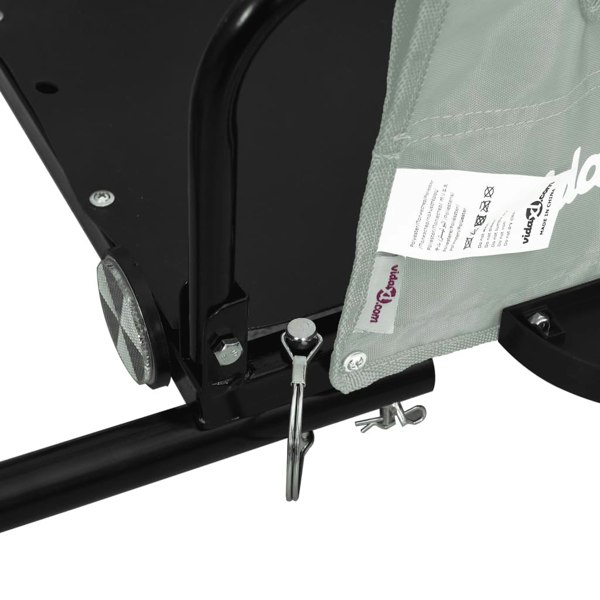 Berkfield Cargo Bike Trailer Grey Oxford Fabric and Iron